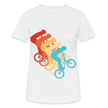 Vélo bmx Femmes Hommes bmx Garçons Cyclisme - T-shirt respirant Femme - blanc - Devant - AI Model Female 172 dark (172cm)