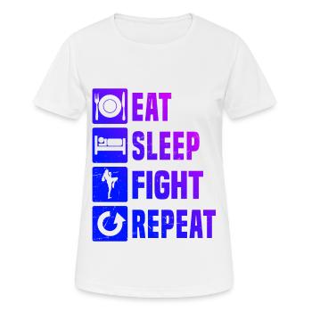 Muay Thai Boxer Thaï Boxe Thaï Boxe Thaï Hommes - T-shirt respirant Femme - blanc - Devant - AI Model Female 172 dark (172cm)