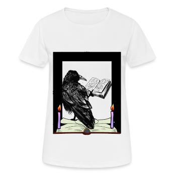 Raven Book Books Apprentissage savant Étudier l’université - T-shirt respirant Femme - blanc - Devant - AI Model Female 172 dark (172cm)