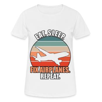 Réparer les avions - T-shirt respirant Femme - blanc - Devant - AI Model Female 172 dark (172cm)