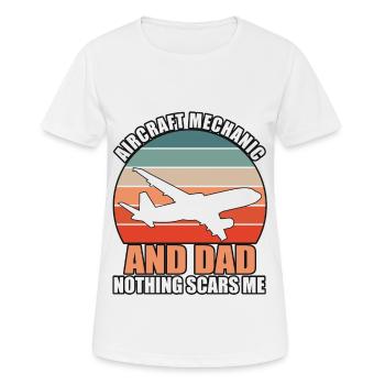 Aircraft Mechanic Dad - Women's Breathable T-Shirt - white - Front - AI Model Female 172 dark (172cm)