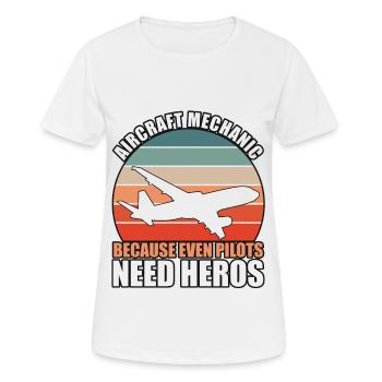 Aircraft Mechanic - Women's Breathable T-Shirt - white - Front - AI Model Female 172 dark (172cm)