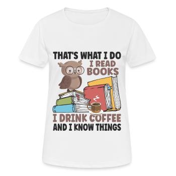 I Read Books - Women's Breathable T-Shirt - white - Front - AI Model Female 172 dark (172cm)