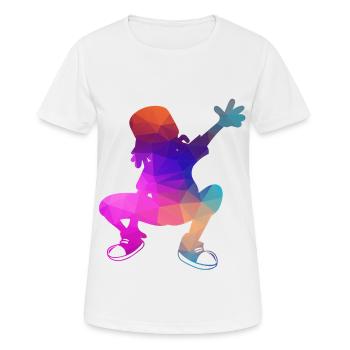 Bboy Breakdancing Breakdance Tanzen Tänzer Breaker - Frauen T-Shirt atmungsaktiv - Weiß - Vorne - AI Model Female 172 dark (172cm)