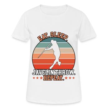 Eat Sleep Javelin Throw Repeat - Women's Breathable T-Shirt - white - Front - AI Model Female 172 dark (172cm)