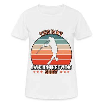 Lancer de javelot Lancer de javelot - T-shirt respirant Femme - blanc - Devant - AI Model Female 172 dark (172cm)