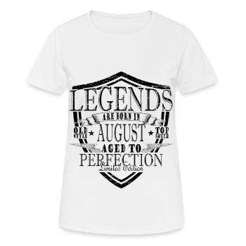 Legenden August Geburtstag - Frauen T-Shirt atmungsaktiv - Weiß - Vorne - AI Model Female 172 dark (172cm)