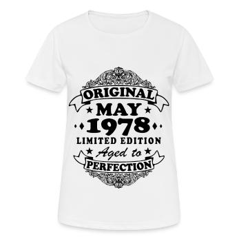 45th Birthday May Vintage 1978 Vintage - Women's Breathable T-Shirt - white - Front - AI Model Female 172 dark (172cm)