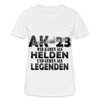 Abschlussklasse Abschluss bestanden 2023 AK23 - Frauen T-Shirt atmungsaktiv - Weiß - Vorne - AI Model Female 172 dark (172cm)