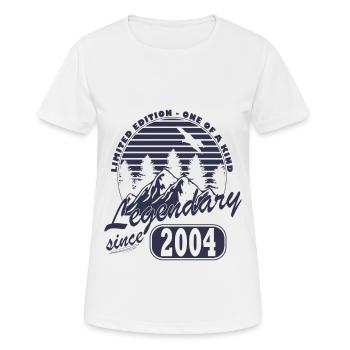 Lebende Legende seit 2004 Geburtstag Sprüche - Frauen T-Shirt atmungsaktiv - Weiß - Vorne - AI Model Female 172 dark (172cm)