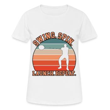 Lancer de marteau - T-shirt respirant Femme - blanc - Devant - AI Model Female 172 dark (172cm)