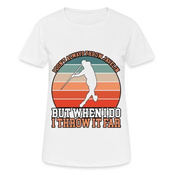 Javelin throwing - Women's Breathable T-Shirt - white - Front - AI Model Female 172 dark (172cm)