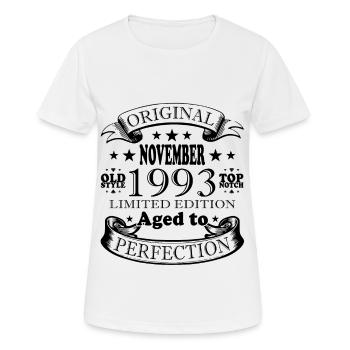 november 1993 Jahrestag november 1993 november - Frauen T-Shirt atmungsaktiv - Weiß - Vorne - AI Model Female 172 dark (172cm)