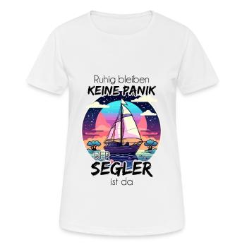 Pas de panique, le marin est là - voilier - T-shirt respirant Femme - blanc - Devant - AI Model Female 172 dark (172cm)