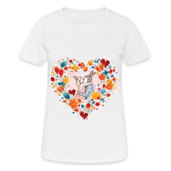 Liebliches Paar Lovely Couple - Frauen T-Shirt atmungsaktiv - Weiß - Vorne - AI Model Female 172 dark (172cm)