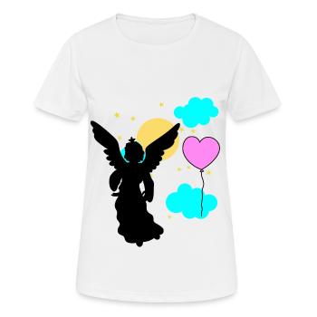 Himmel Engel Jenseits Ende Tod Beerdigung - Frauen T-Shirt atmungsaktiv - Weiß - Vorne - AI Model Female 172 dark (172cm)