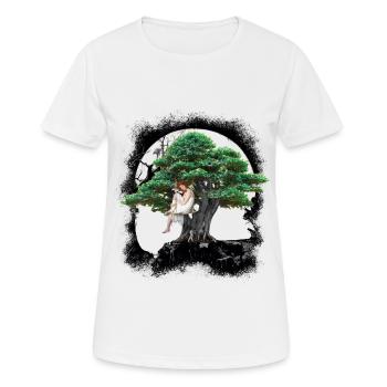 magique, forêt, arbre, fille, femme, sensuel, nature - T-shirt respirant Femme - blanc - Devant - AI Model Female 172 dark (172cm)