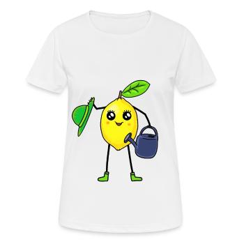 Citron Fruit Fruit Jardinier Arrosoir - T-shirt respirant Femme - blanc - Devant - AI Model Female 172 dark (172cm)