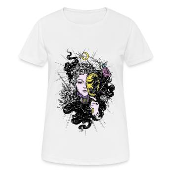 Dark Fantasy Magisch Magie Märchen Horror - Frauen T-Shirt atmungsaktiv - Weiß - Vorne - AI Model Female 172 dark (172cm)