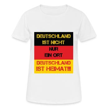 L’Allemagne, c’est la maison - T-shirt respirant Femme - blanc - Devant - AI Model Female 172 dark (172cm)