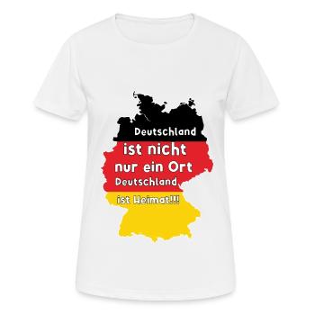 L’Allemagne, c’est la maison - T-shirt respirant Femme - blanc - Devant - AI Model Female 172 dark (172cm)