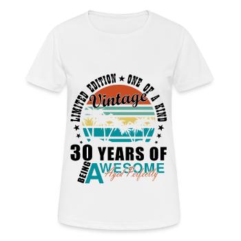 Dicton du 30e anniversaire - T-shirt respirant Femme - blanc - Devant - AI Model Female 172 dark (172cm)