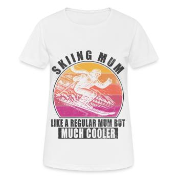 Ski Nut - Women's Breathable T-Shirt - white - Front - AI Model Female 172 dark (172cm)