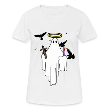 Croix de halo d’illumination du Saint- - T-shirt respirant Femme - blanc - Devant - AI Model Female 172 dark (172cm)
