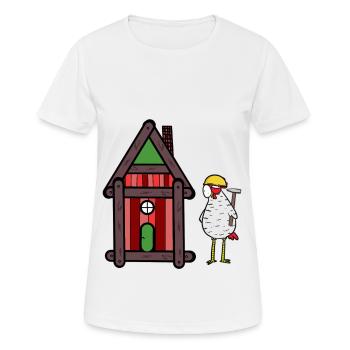 Artisan poulailler poulailler construire constructeur - T-shirt respirant Femme - blanc - Devant - AI Model Female 172 dark (172cm)