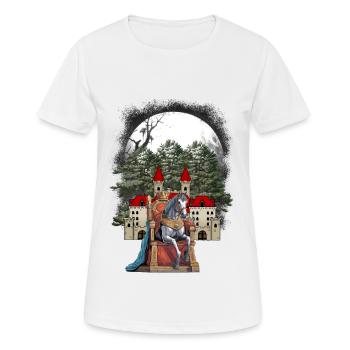 Prince Charmant Prince Trône Conte de fées Conte de fées Personnage Ross - T-shirt respirant Femme - blanc - Devant - AI Model Female 172 dark (172cm)