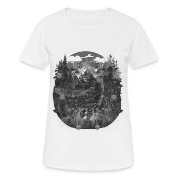 Vintage Deer Retro 80's 90's Wild Deer Moose - Women's Breathable T-Shirt - white - Front - AI Model Female 172 dark (172cm)