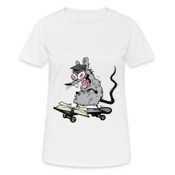 Étudiant Érudit Apprentissage Rat Patineur Adolescent - T-shirt respirant Femme - blanc - Devant - AI Model Female 172 dark (172cm)
