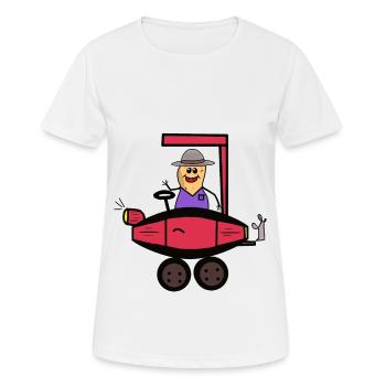 Peanut Car Driver's License Nut Driver - Women's Breathable T-Shirt - white - Front - AI Model Female 172 dark (172cm)