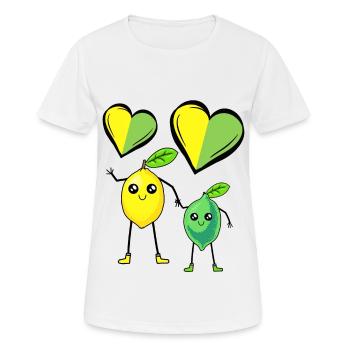 Citron, Citron, Fruits, Fruits, Fruits, Citron - T-shirt respirant Femme - blanc - Devant - AI Model Female 172 dark (172cm)