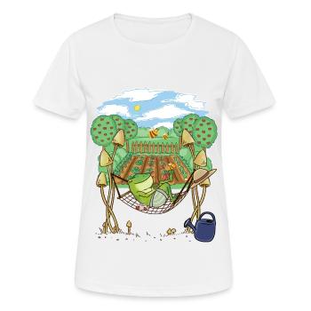 Frosch Gärtner Gartenarbeit Entspannung - Frauen T-Shirt atmungsaktiv - Weiß - Vorne - AI Model Female 172 dark (172cm)