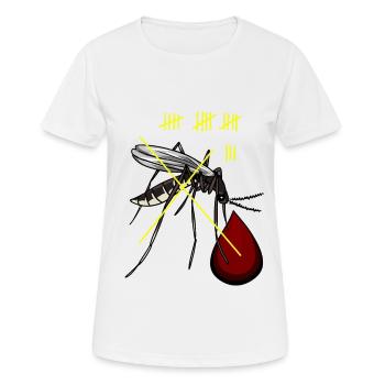 Moustique de sang Insecte nuisible Vermine Moustiques - T-shirt respirant Femme - blanc - Devant - AI Model Female 172 dark (172cm)