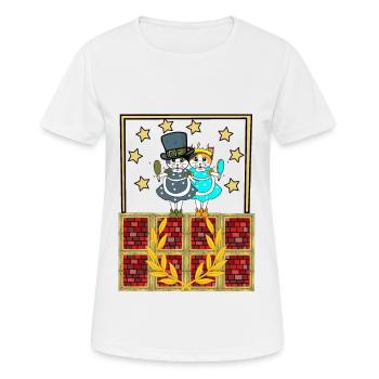 Cats, Stage, Appearance, Stars, Show, Cat Beauty - Women's Breathable T-Shirt - white - Front - AI Model Female 172 dark (172cm)