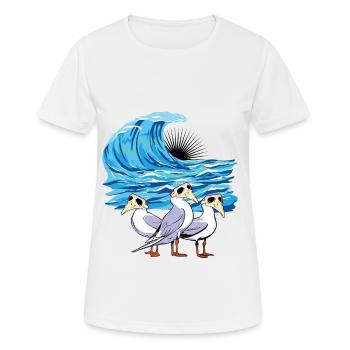 Möwen Möwe Naturschutz Tierschutz Umwelt Natur - Frauen T-Shirt atmungsaktiv - Weiß - Vorne - AI Model Female 172 dark (172cm)