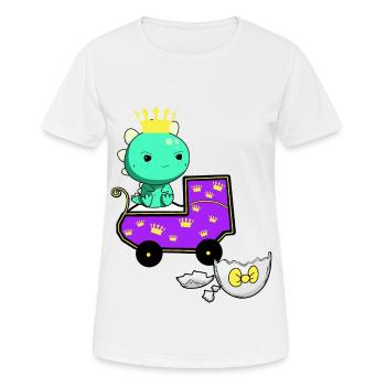 Bébé Dragon Dragon Grossesse Bébé Naissance - T-shirt respirant Femme - blanc - Devant - AI Model Female 172 dark (172cm)