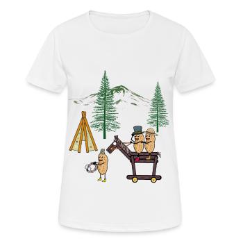 Cacahuètes Cacahuètes Wild West Rider Tipi Nature - T-shirt respirant Femme - blanc - Devant - AI Model Female 172 dark (172cm)