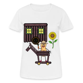 Erdnuss Pferd Pferde Reiter Reiterin Gaul Kind - Frauen T-Shirt atmungsaktiv - Weiß - Vorne - AI Model Female 172 dark (172cm)