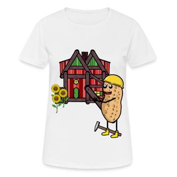 Cabin House Peanut Builder Renovate Renovation - Women's Breathable T-Shirt - white - Front - AI Model Female 172 dark (172cm)