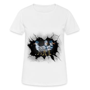 Mouettes Mouette Mer Côte Oiseaux de mer Marins maritimes - T-shirt respirant Femme - blanc - Devant - AI Model Female 172 dark (172cm)