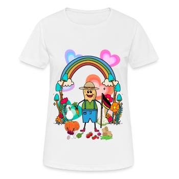 Les producteurs d’arachides d’Allemagne signalent des légumes - T-shirt respirant Femme - blanc - Devant - AI Model Female 172 dark (172cm)