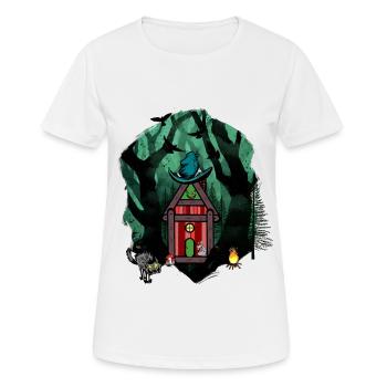 Forêt Conte de fées Conte de fées Personnage Enfant Enfants Animaux de la forêt - T-shirt respirant Femme - blanc - Devant - AI Model Female 172 dark (172cm)