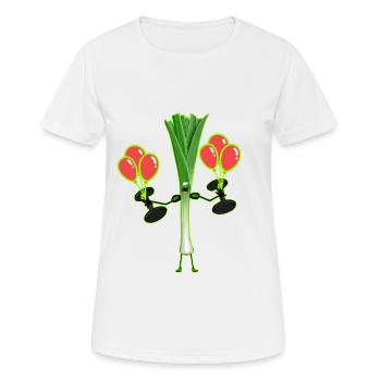 Lauch Jugendlicher Bodybuilder Bodybuilding gym - Frauen T-Shirt atmungsaktiv - Weiß - Vorne - AI Model Female 172 dark (172cm)