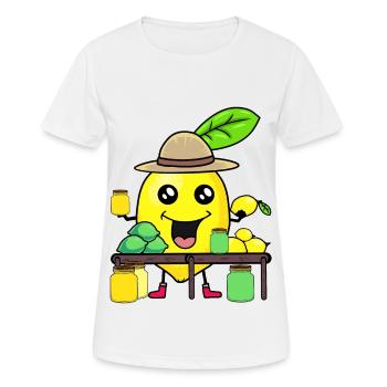 Zitrone Lemonen Saftladen Zitrone Sommer Obst - Frauen T-Shirt atmungsaktiv - Weiß - Vorne - AI Model Female 172 dark (172cm)