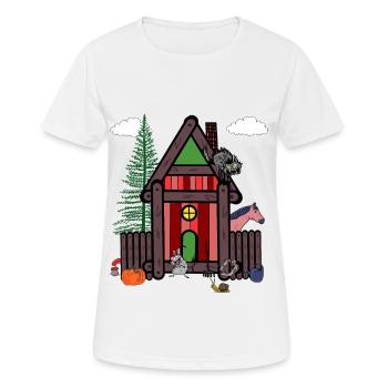 Automne Octobre Ferme Animaux De Ferme Enfant - T-shirt respirant Femme - blanc - Devant - AI Model Female 172 dark (172cm)