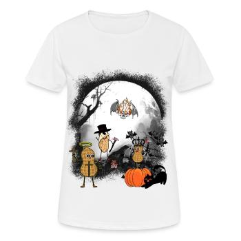 Cacahuètes Cacahuète Halloween Minuit - T-shirt respirant Femme - blanc - Devant - AI Model Female 172 dark (172cm)
