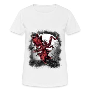Drache Drachen Fabelwesen mystisch - Frauen T-Shirt atmungsaktiv - Weiß - Vorne - AI Model Female 172 dark (172cm)